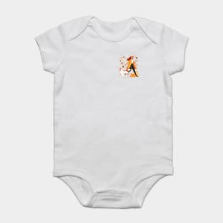 Girl and Dog Walking Baby Bodysuit